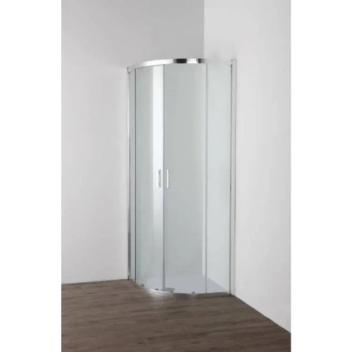 Doppia porta semicircolare scorrevole 77/79 cm vetro trasparente - Kin