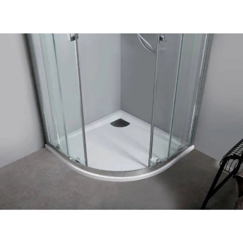 Doppia porta semicircolare scorrevole 77/79 cm vetro trasparente - Kin