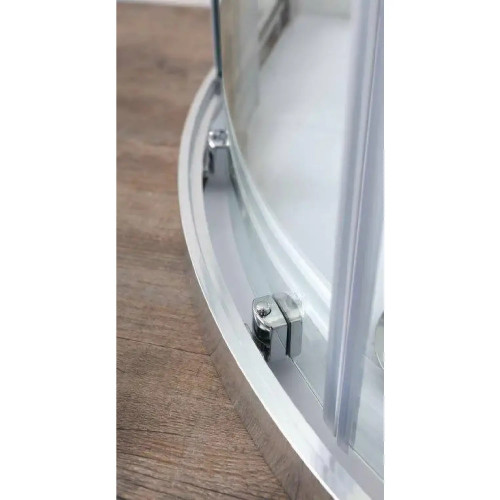 Doppia porta semicircolare scorrevole 77/79 cm vetro trasparente - Kin