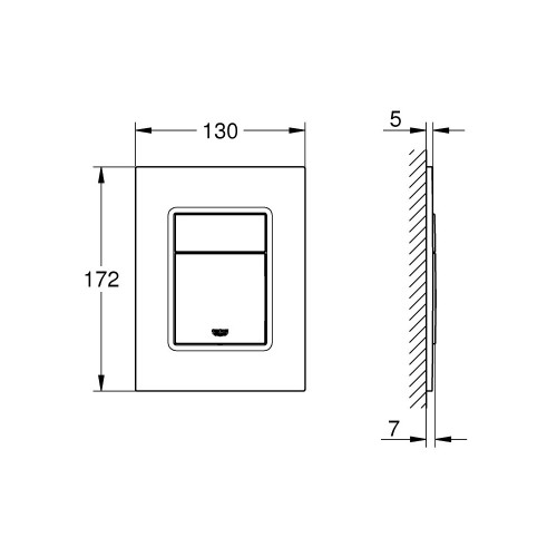 Placca di comando Skate Cosmopolitan S cromo - Grohe