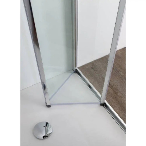 Porta pieghevole per angolo Fast 97/101 cm vetro trasparente - Kinedo