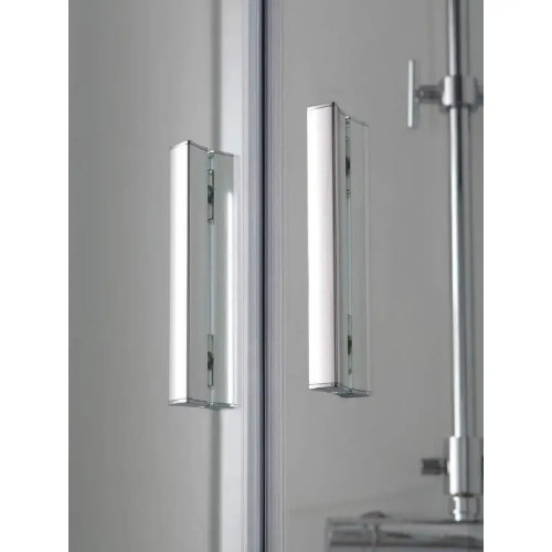 Doppia porta semicircolare scorrevole 87/89 cm vetro trasparente - Kin