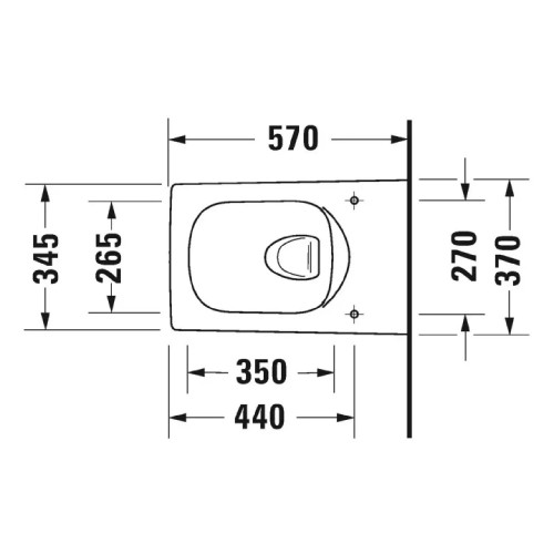Vaso WC Sospeso Rimless® Viu Senza Brida | Duravit