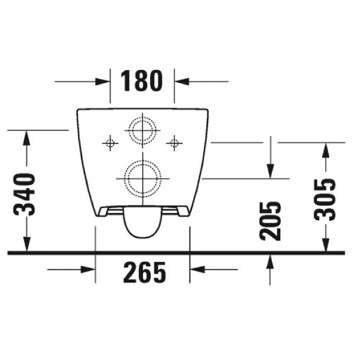 Vaso WC Sospeso Rimless® Viu Senza Brida | Duravit