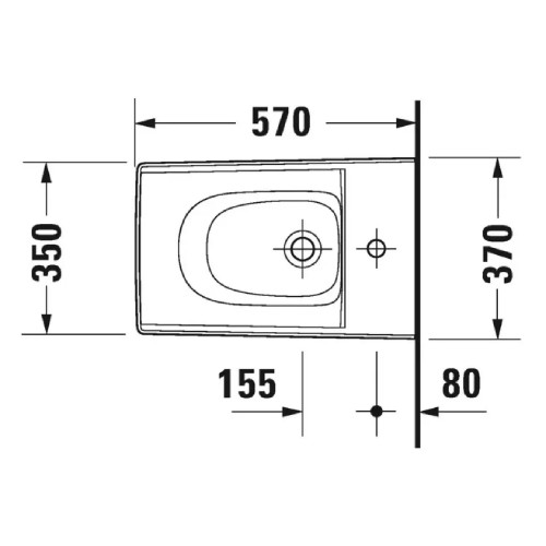 Bidet Sospeso Monoforo Viu Bianco Lucido | Duravit