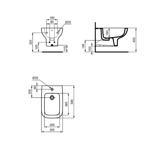 Bidet Sospeso I.Life A Bianco Lucido | Ideal Standard