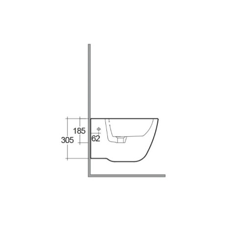 Bidet Sospeso One Bianco Lucido | Rak Ceramics