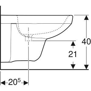 Bidet Sospeso Selnova Square Bianco Lucido | Geberit 2
