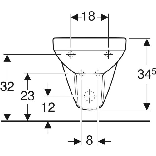 Bidet Sospeso Selnova Square Bianco Lucido | Geberit
