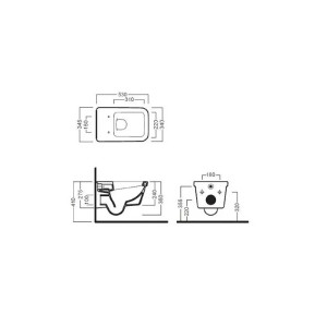 Vaso WC Sospeso Erika Bianco Lucido 34,5x53 cm | Hatria 2