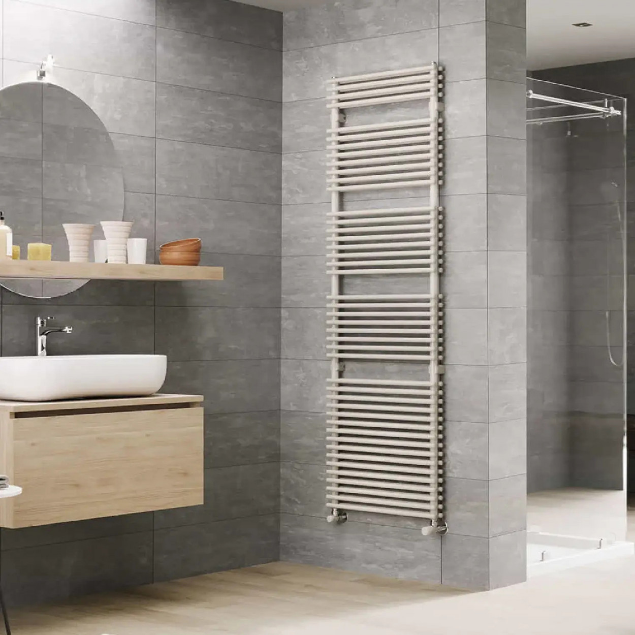 Scaldasalviette Flauto verticale 1218x456 mm bianco - Irsap