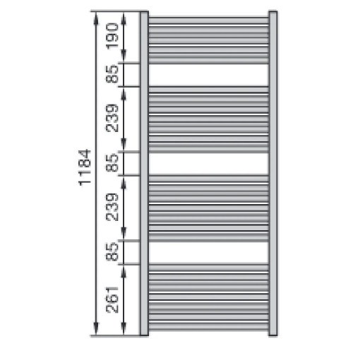 Scaldasalviette verticale Zeno 1184x500 mm bianco - Zehnder