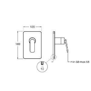 Miscelatore monocomando doccia esterno Foil cromo - Cristina Rubinette 2