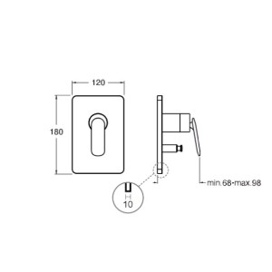 Miscelatore monocomando esterno doccia/vasca Foil cromo - Cristina Rub 2
