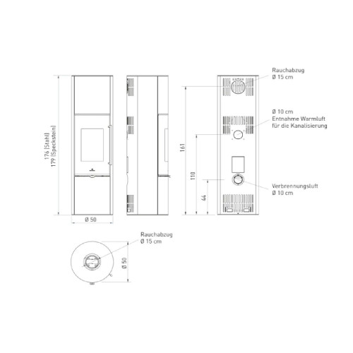 Stufa a Legna Tally Up S EVO 8 kW - Edilkamin | Efficienza e Design