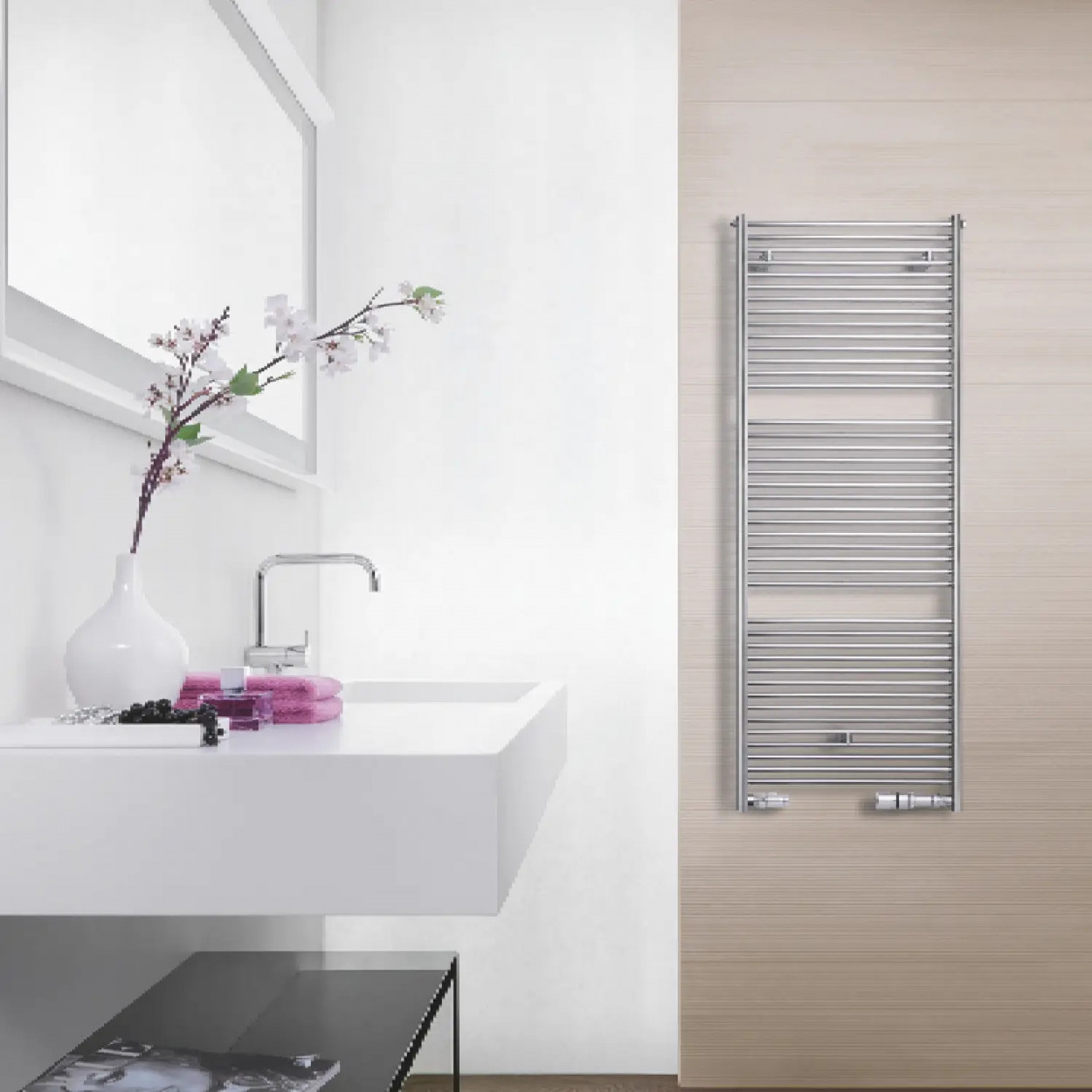 Scaldasalviette verticale Fain 1800x400 mm bianco - Zehnder