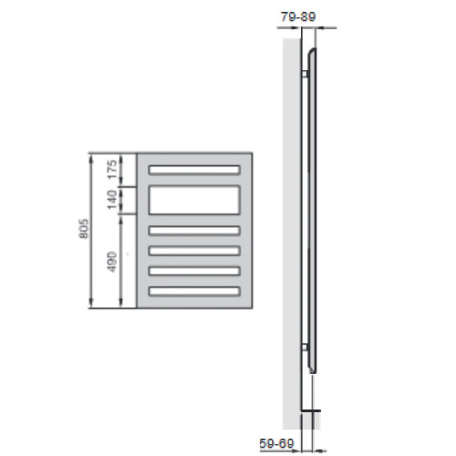 Scaldasalviette verticale Metropolitan 805x500 mm bianco - Zehnder