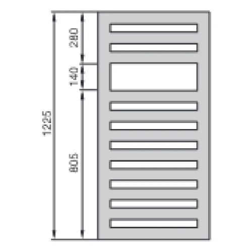 Scaldasalviette verticale Metropolitan 1225x600 bianco - Zehnder