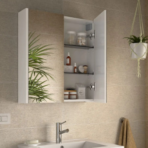 Specchio contenitore 60 cm Scila con due ante a specchio - Meglioalge 2