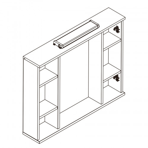 Specchio Contenitore Lola 800 Due Ante in Vetro - Eleganza e Funzional