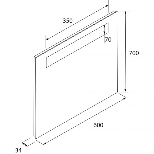 Specchio 60x70 cm Aci 600 con luce LED e sistema antiappannamento - Me