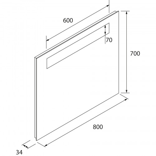 Specchio 80x70 cm Aci 800 con Luce LED e Antiappannamento - Meglioalge