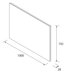 Specchio Retroilluminato 70x100 cm Blow 1000 con Luce LED 25 W – Megli 2
