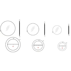 Specchio retroilluminato D.100 – Alice Ceramica 2