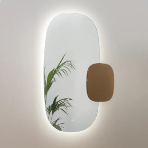 Specchio Sottosopra Blu 105 cm con illuminazione LED - Artelinea