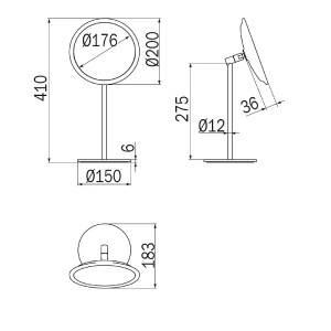 Specchio ingranditore da appoggio My Mirror rotondo - Inda 2