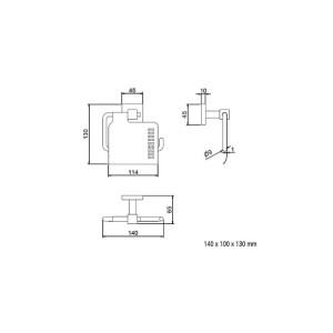 Porta rotolo Nevio con coperchio cromo – Meglioalge 2