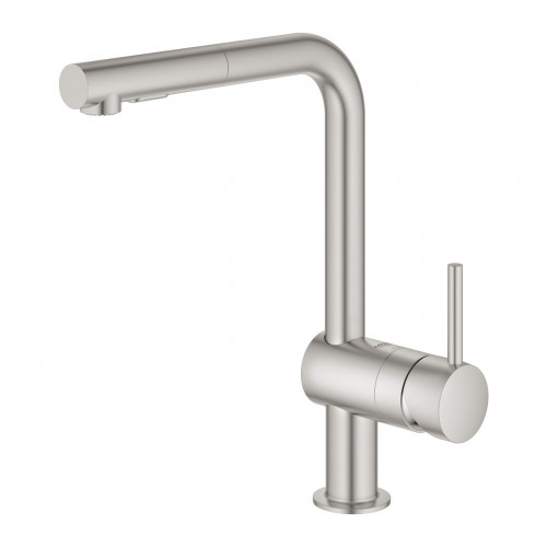 Miscelatore monocomando per lavello Minta satinato super steel - Grohe