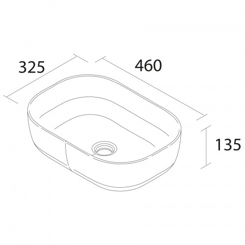 Lavabo da appoggio Calla Ø46x13,5 cm porcellana bianca – Meglioalge