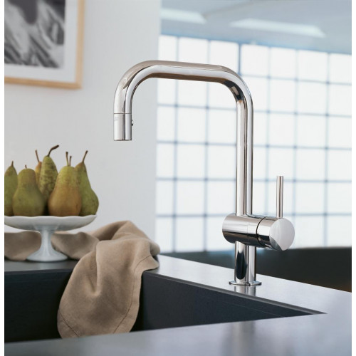Miscelatore monocomando per lavello Minta satinato super steel - Grohe