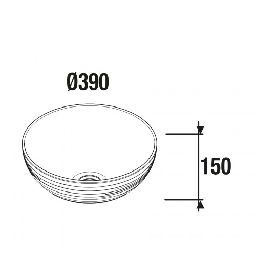 Lavabo da appoggio Seduzione 39x39x15 cm porcellana bianca – Meglioalg