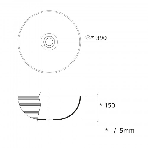 Lavabo da appoggio Seduzione 39x39x15 cm porcellana bianca – Meglioalg