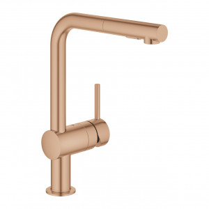 Miscelatore monocomando per lavello Minta oro rosa spazzolato - Grohe