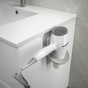 Supporto asciugacapelli Millan alluminio opaco – Meglioalge 2