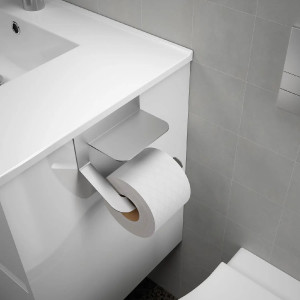 Porta rotolo con coperchio Millan alluminio opaco – Meglioalge 2