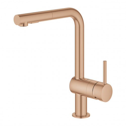 Miscelatore monocomando per lavello Minta oro rosa spazzolato - Grohe