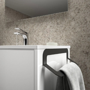 Porta salviette Millan nero opaco – Meglioalge 2