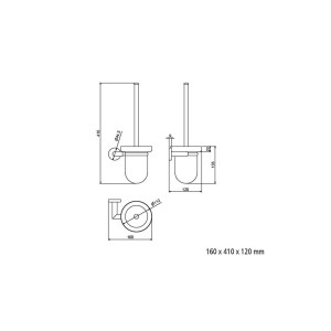 Porta scopino Sid cromo – Meglioalge 2