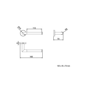 Porta rotolo Sid 14 cm cromo lucido – Meglioalge 2