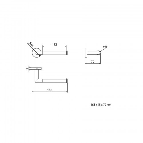 Porta rotolo Sid 14 cm cromo lucido – Meglioalge