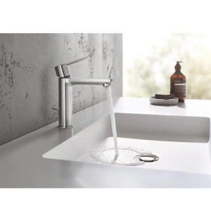 Miscelatore monocomando taglia S Lineare satinato - Grohe Super Steel 2