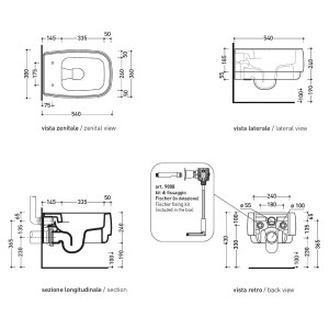 Vaso sospeso Flag goclean® bianco lucido - Flaminia 2