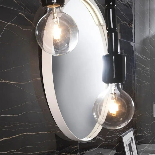 Specchio Madre 75 cm LED bianco opaco - Flaminia