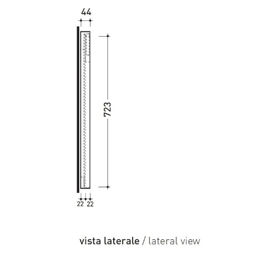 Specchio Madre 75 cm LED bianco opaco - Flaminia