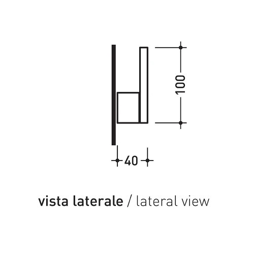 Appendino Two in cromo - Flaminia