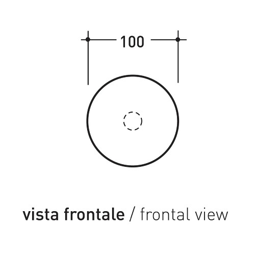 Portasalviette Hoop grande 10 cm in cromo - Flaminia